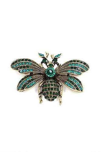 Rhinestone Insect Brooch - Pink (Copy) | Swank Boutique