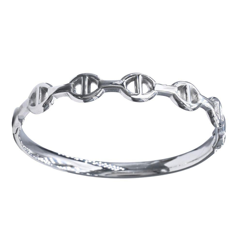 Circle Metal Bar Bracelet - Silver | Swank Boutique