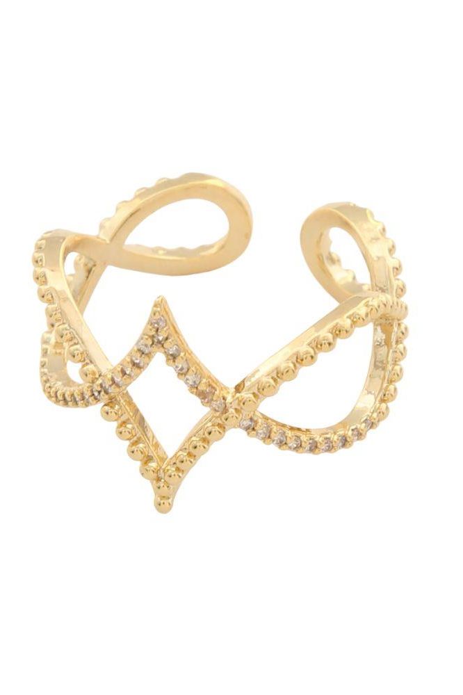 Triangle Sparkle Ring | Swank Boutique