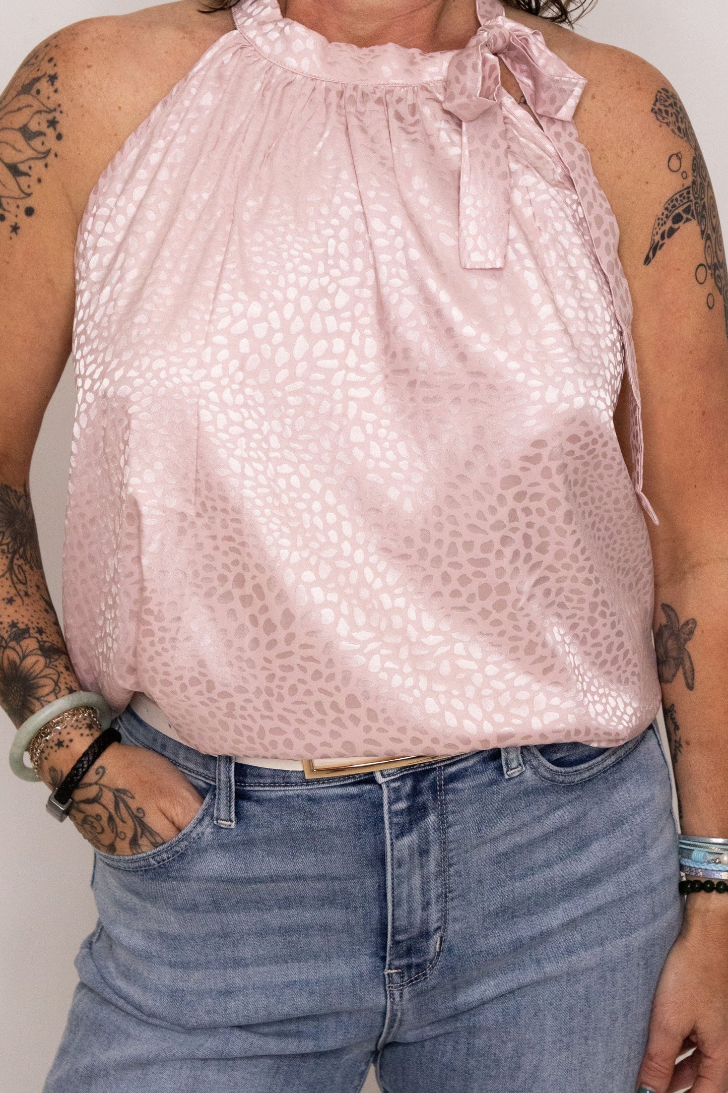 Gentry Pink Halter | Swank Boutique