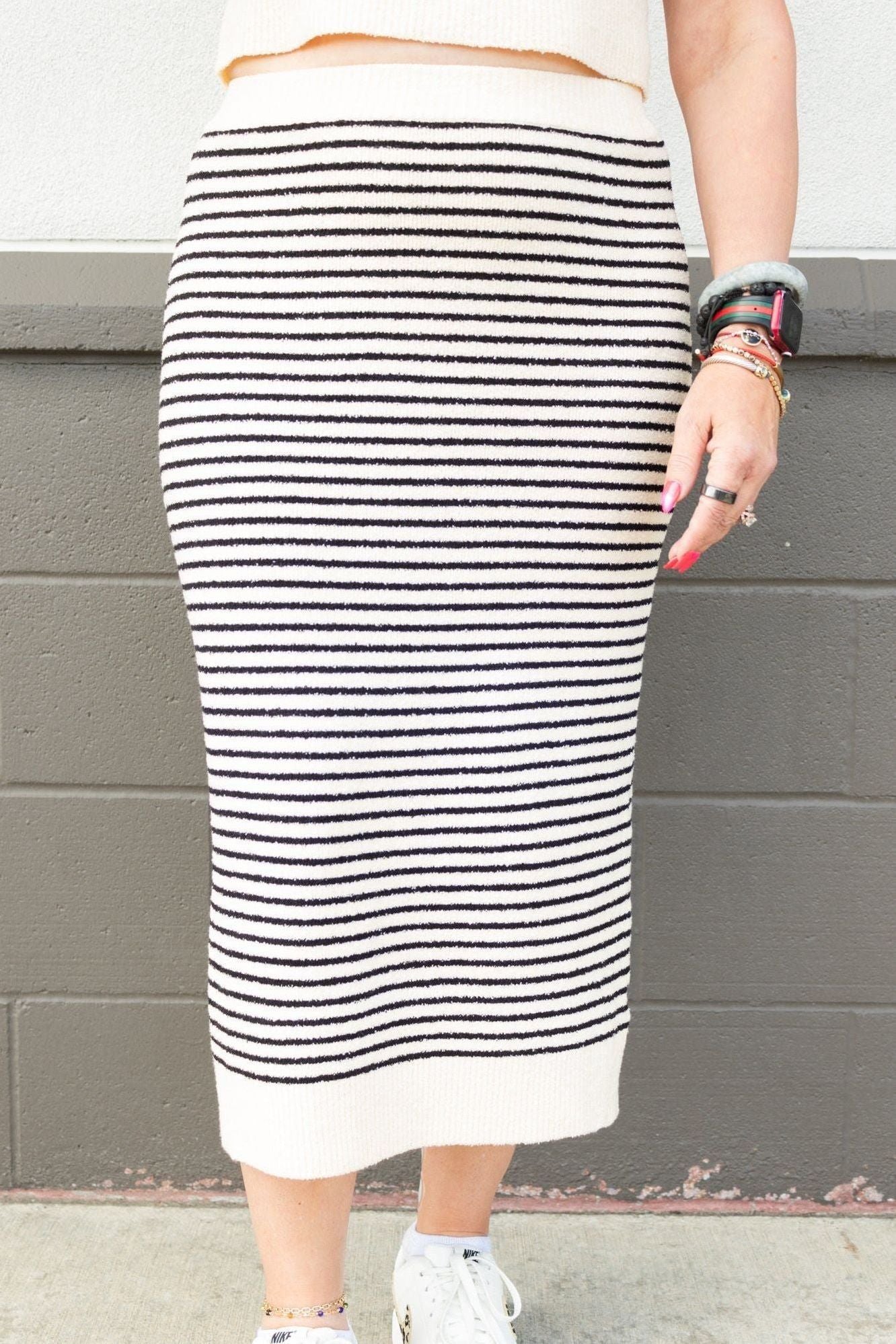 Rosetta Striped Skirt | Swank Boutique