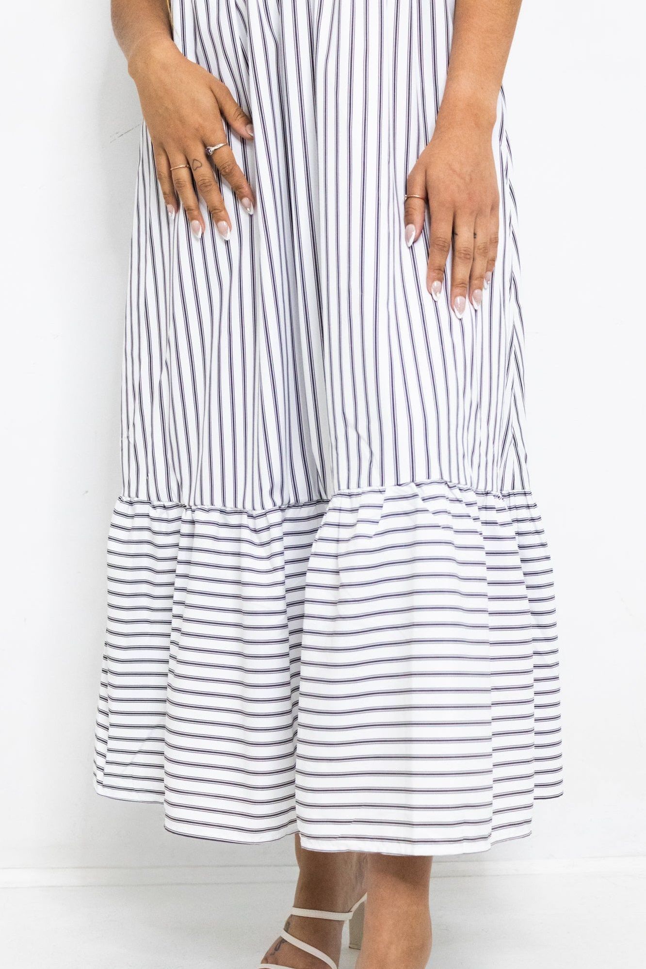 Poplin Striped Dress | Swank Boutique