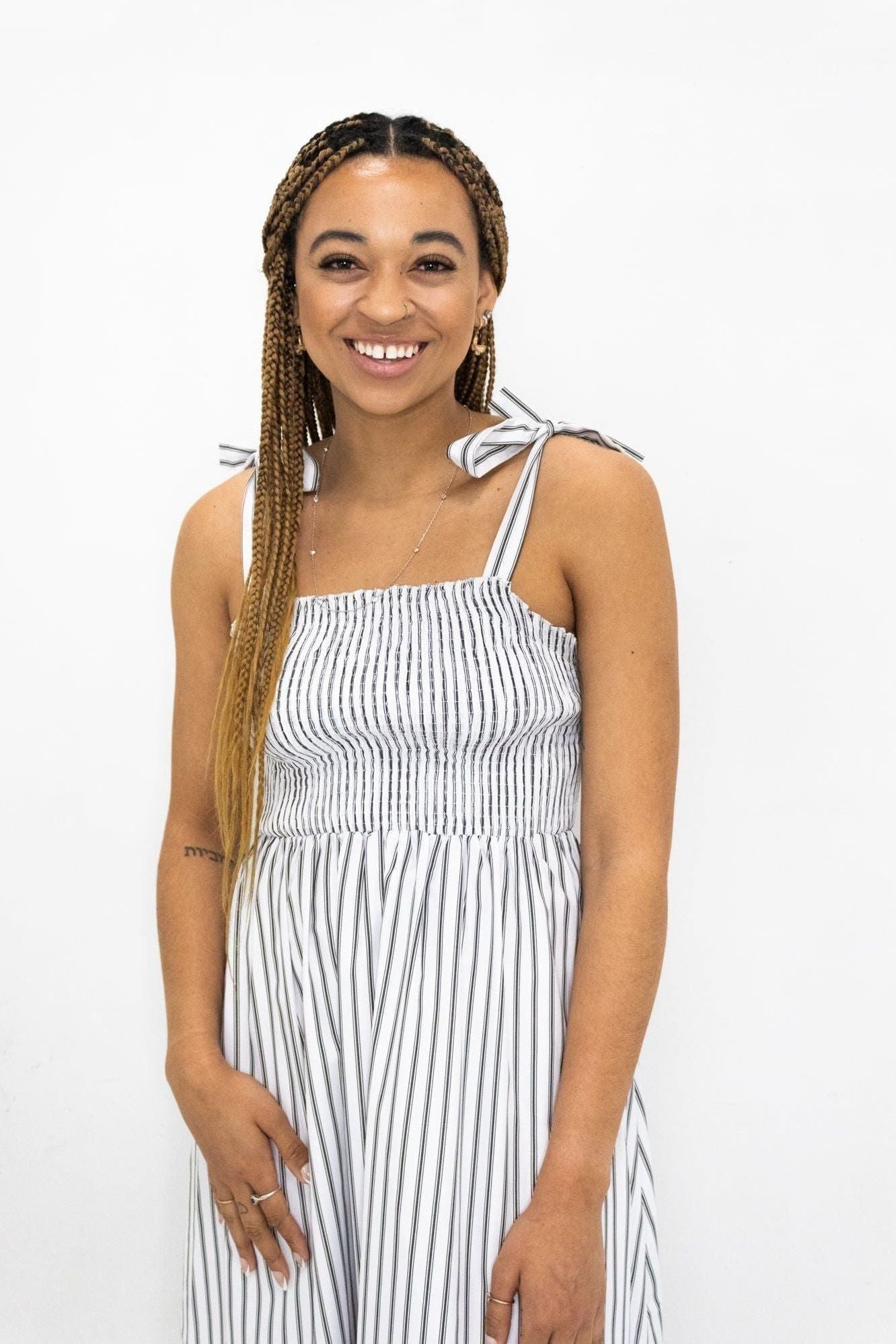 Poplin Striped Dress | Swank Boutique