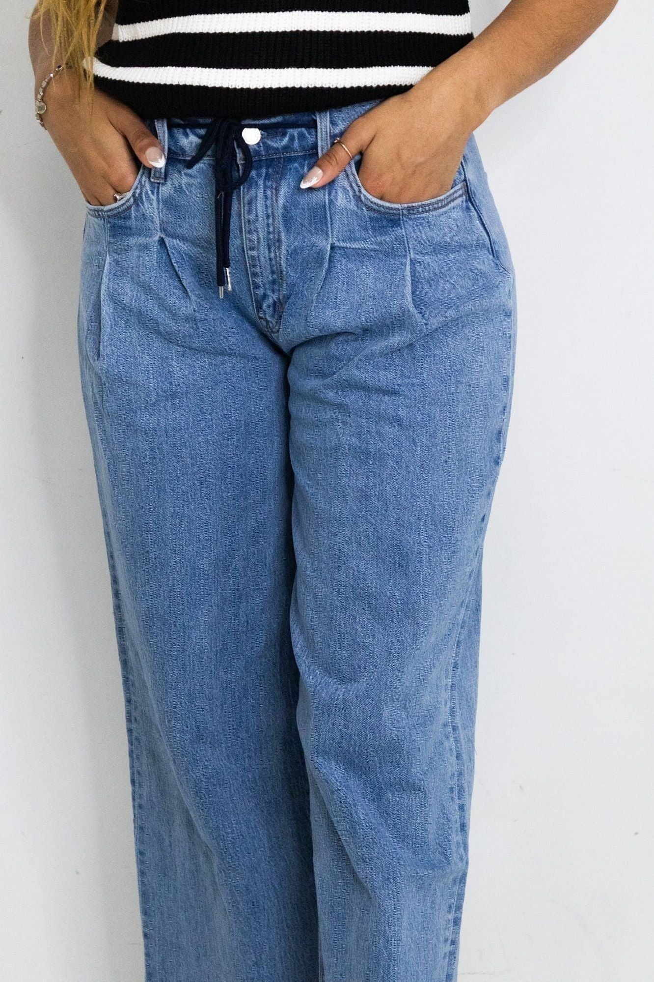 Hartwell Pleated Jeans | Swank Boutique