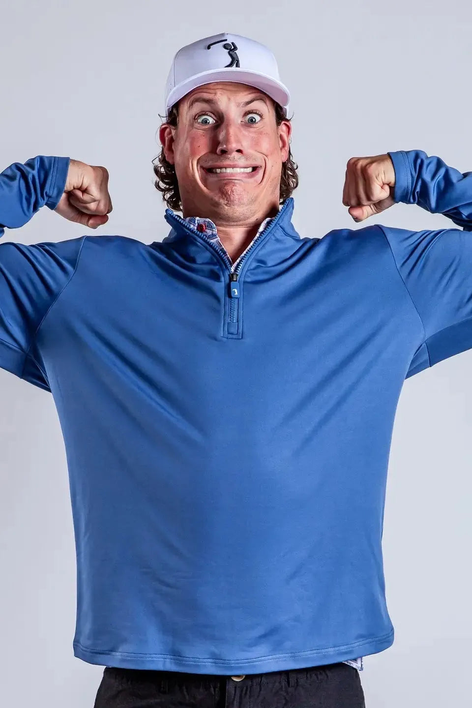 Cooler Blue 1/4 Zip Shirt | Swank Boutique