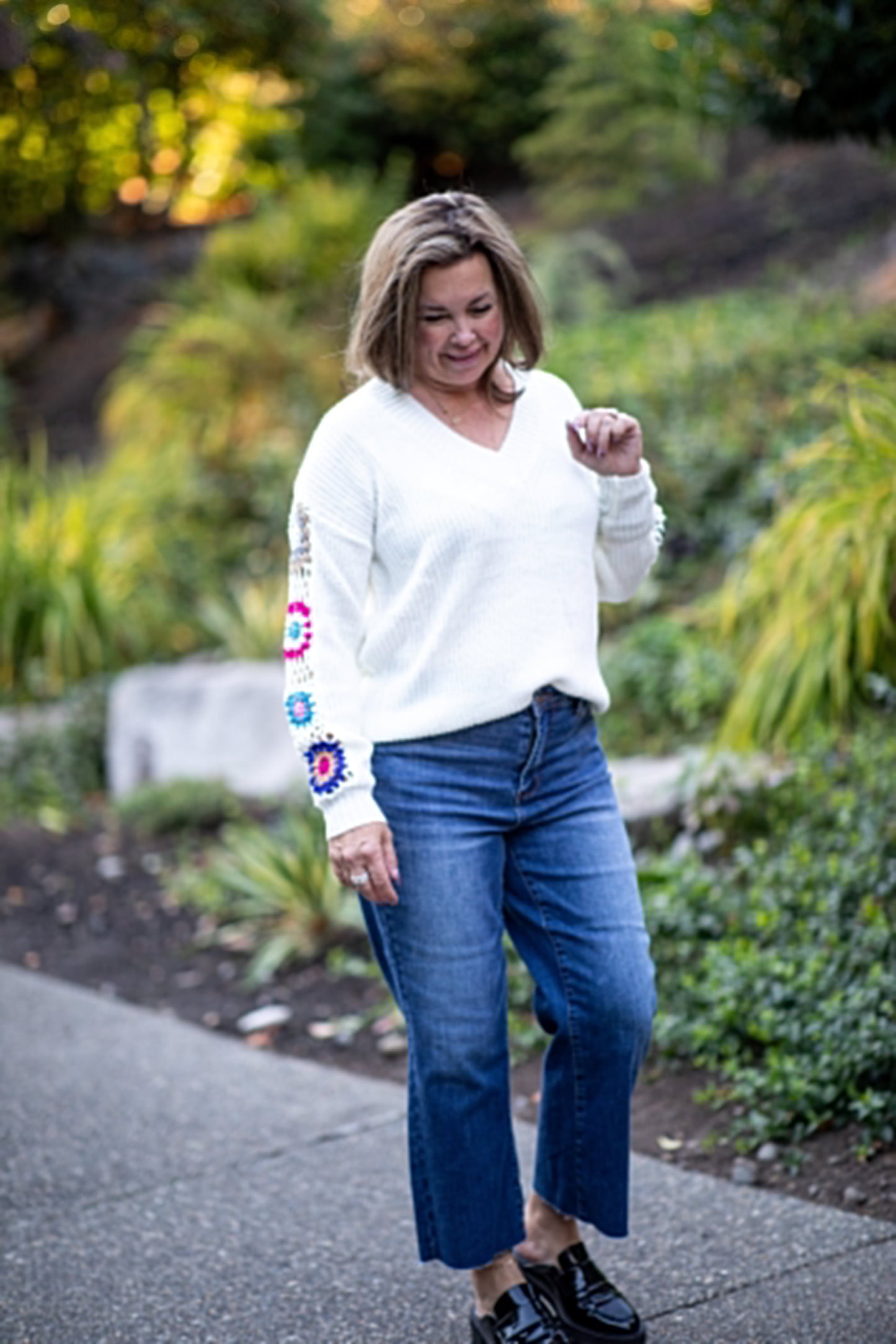 Crochet White Sweater | Swank Boutique