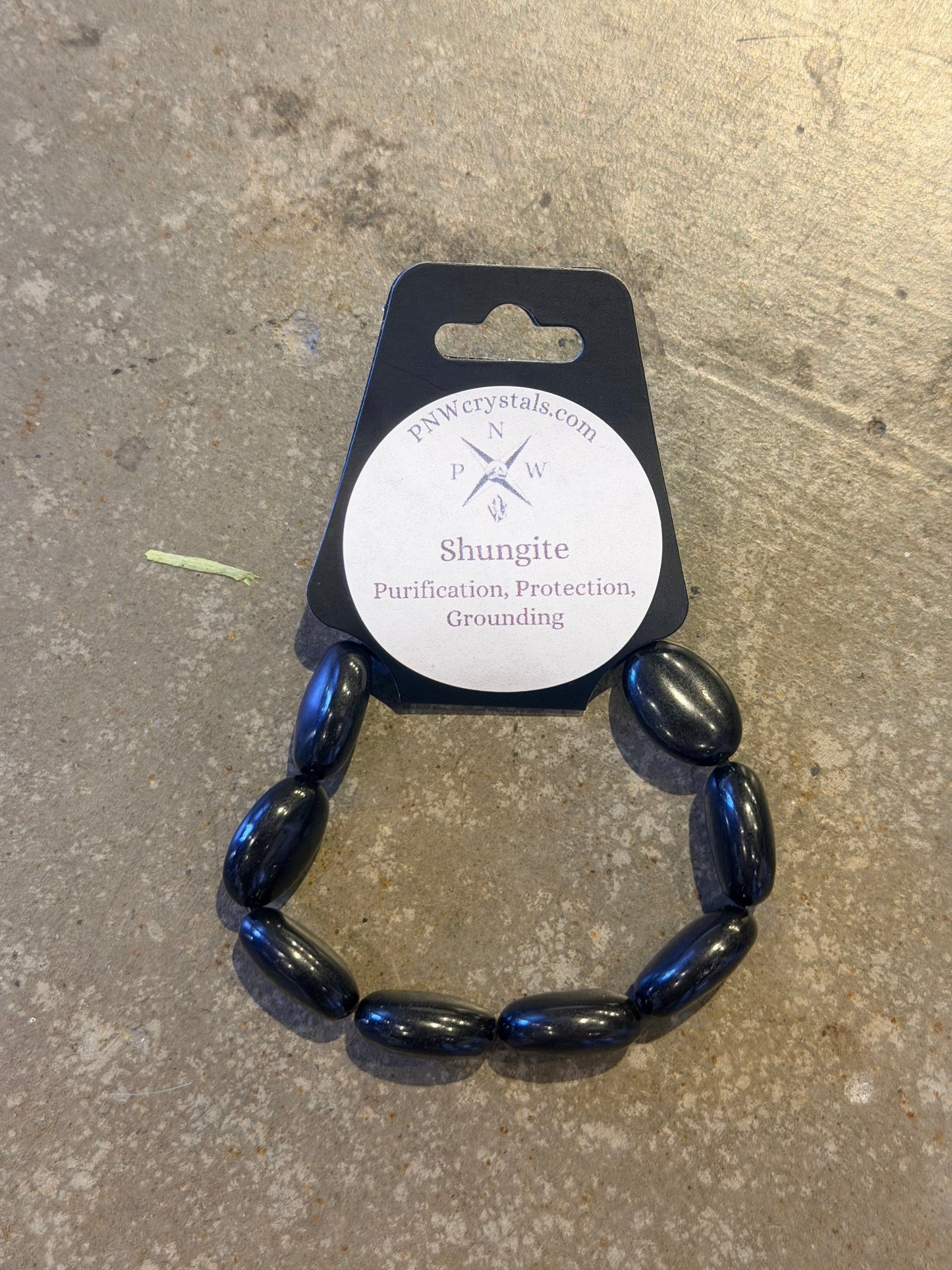 Shunghite Oval Gemstone Bracelet | Swank Boutique