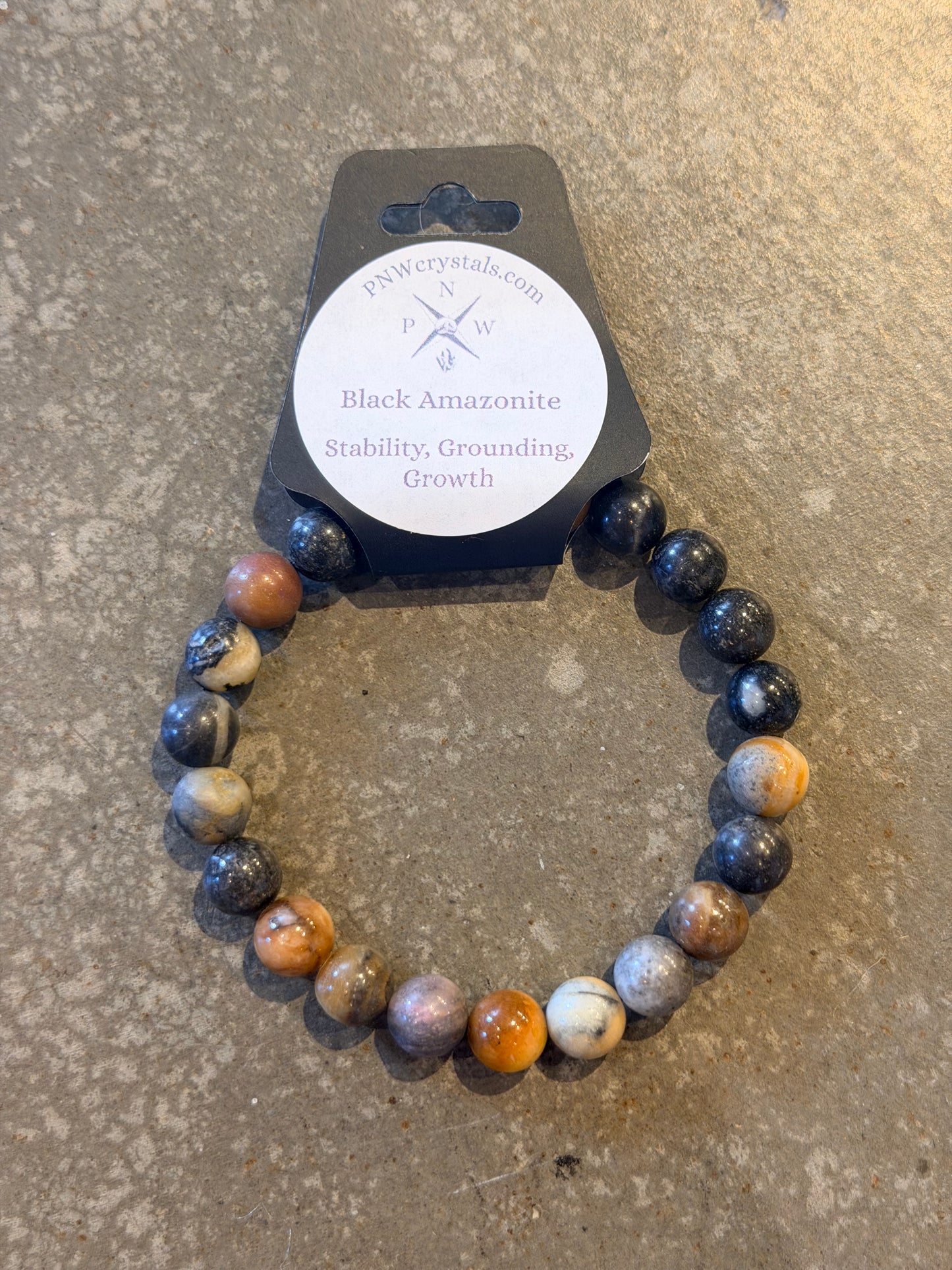 Black Amazonite Gemstone Bracelet