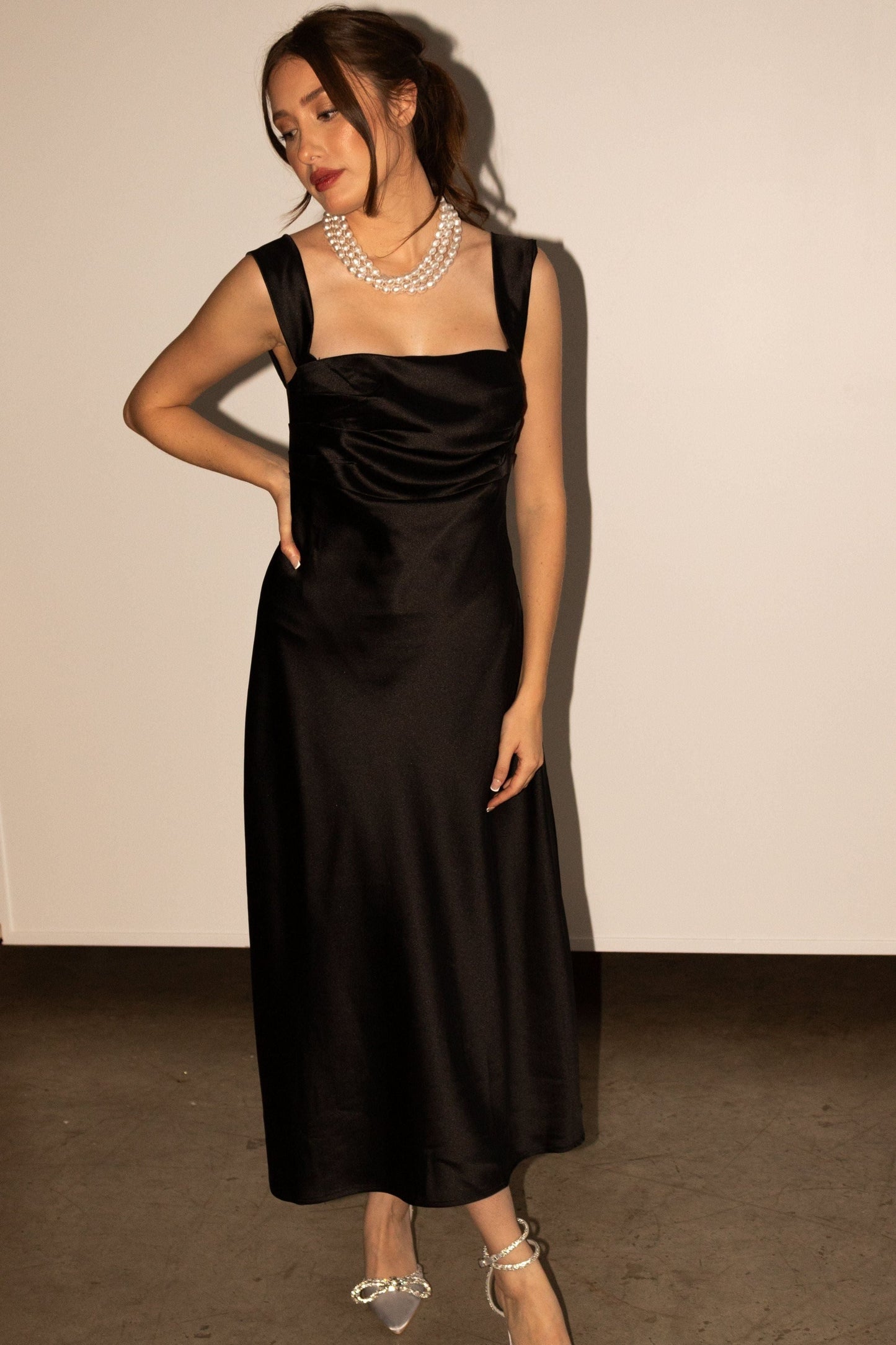 Off Shoulder Midi Dress | Swank Boutique