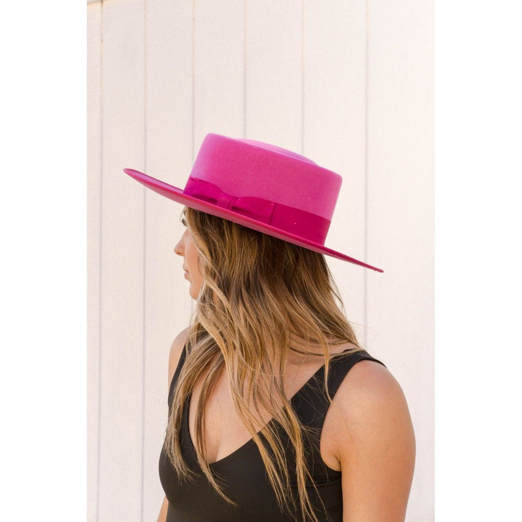 Dahlia Pink Gambler Hat | Swank Boutique