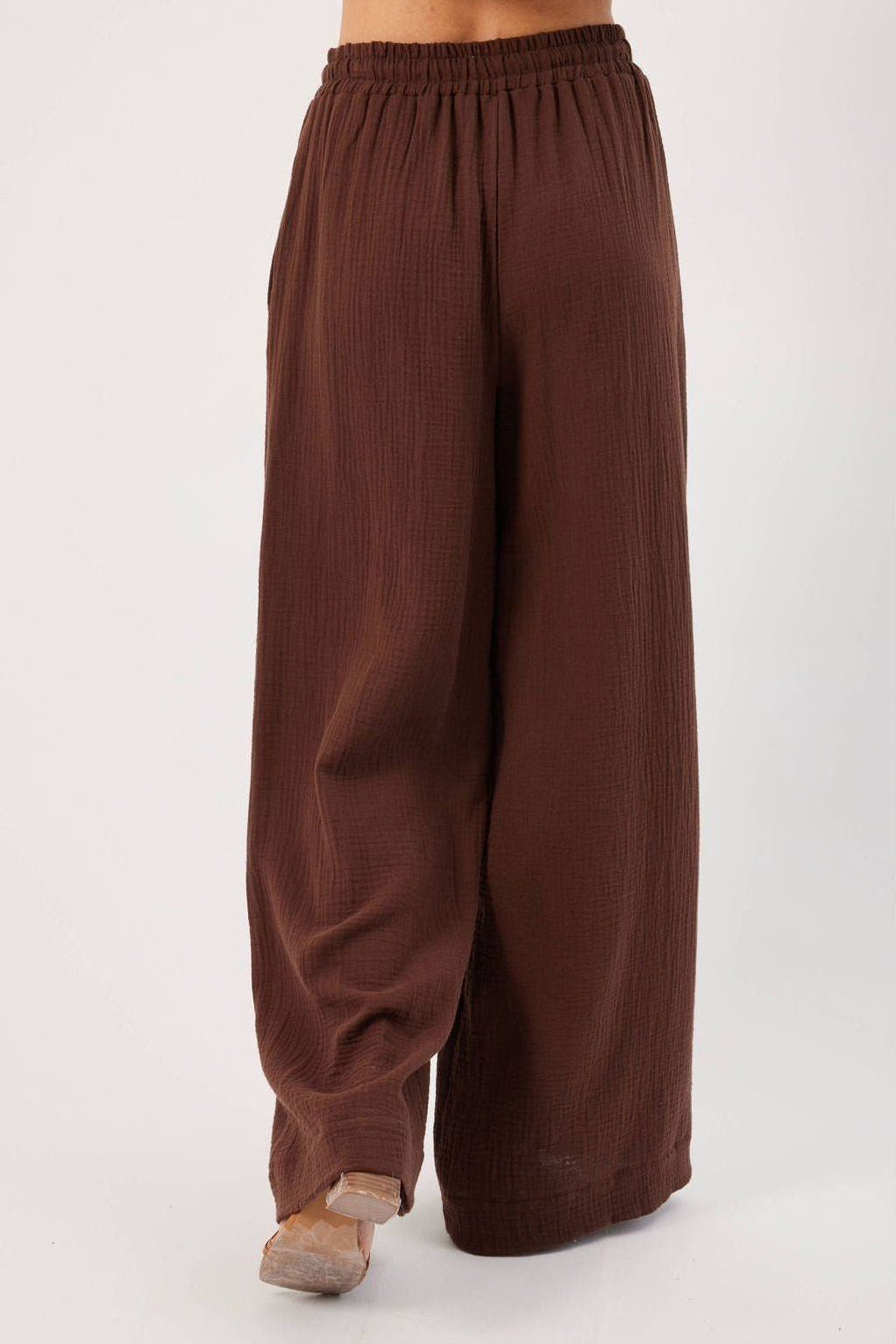 Claudia Chocolate Linen Pant | Swank Boutique