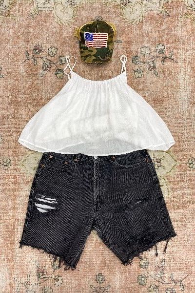 Custom Vintage Levi's Denim Shorts | Swank Boutique