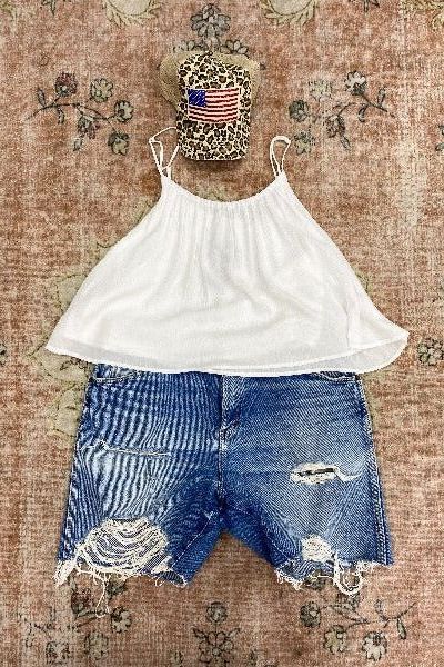 Custom Vintage Dickies Denim Shorts | Swank Boutique