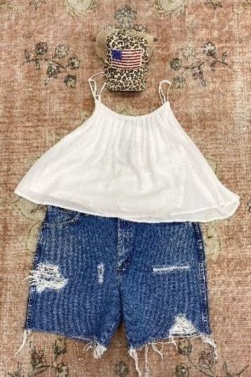 Custom Vintage Wrangler Denim Shorts | Swank Boutique