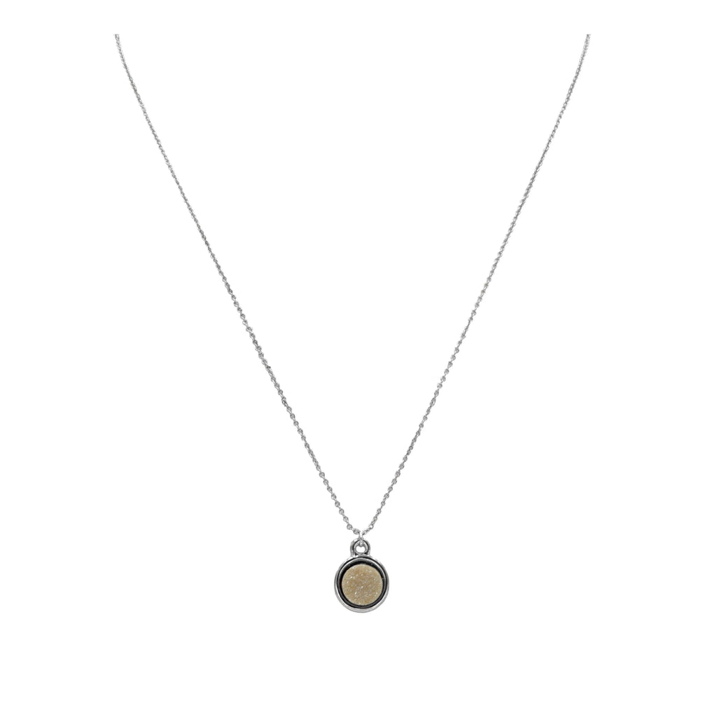 Stone Collection Necklace - Silver Amber | Swank Boutique