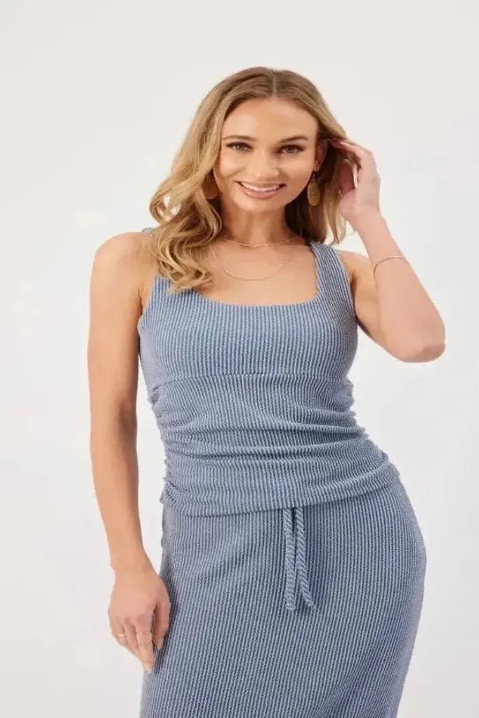 Alia Top - Cornflower Blue | Swank Boutique