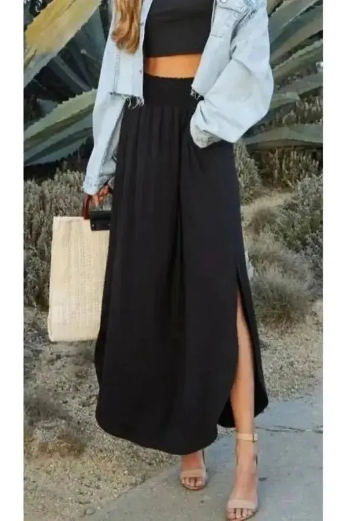 Allegra Maxi Skirt - Black | Swank Boutique
