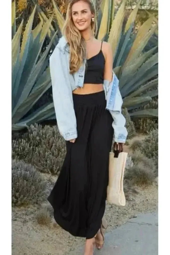 Allegra Maxi Skirt - Black | Swank Boutique