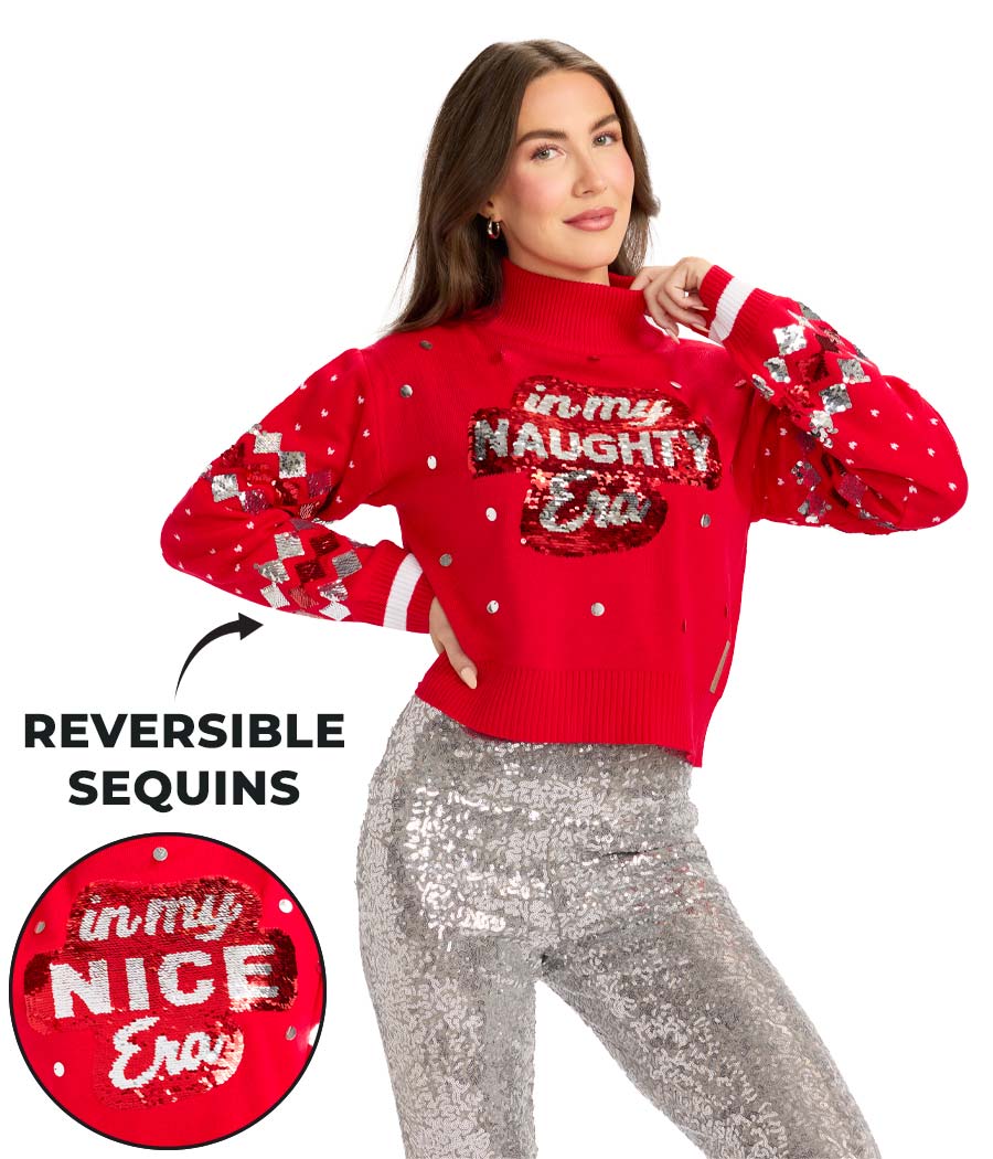 Nice Era Cropped Christmas Sweater | Swank Boutique