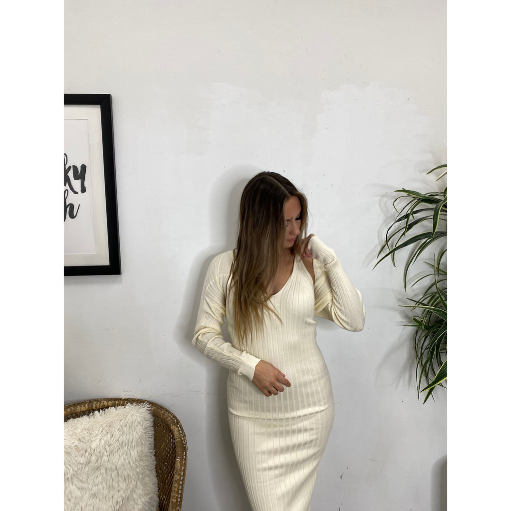 Bolero Cardigan Knit Dress Set | Swank Boutique