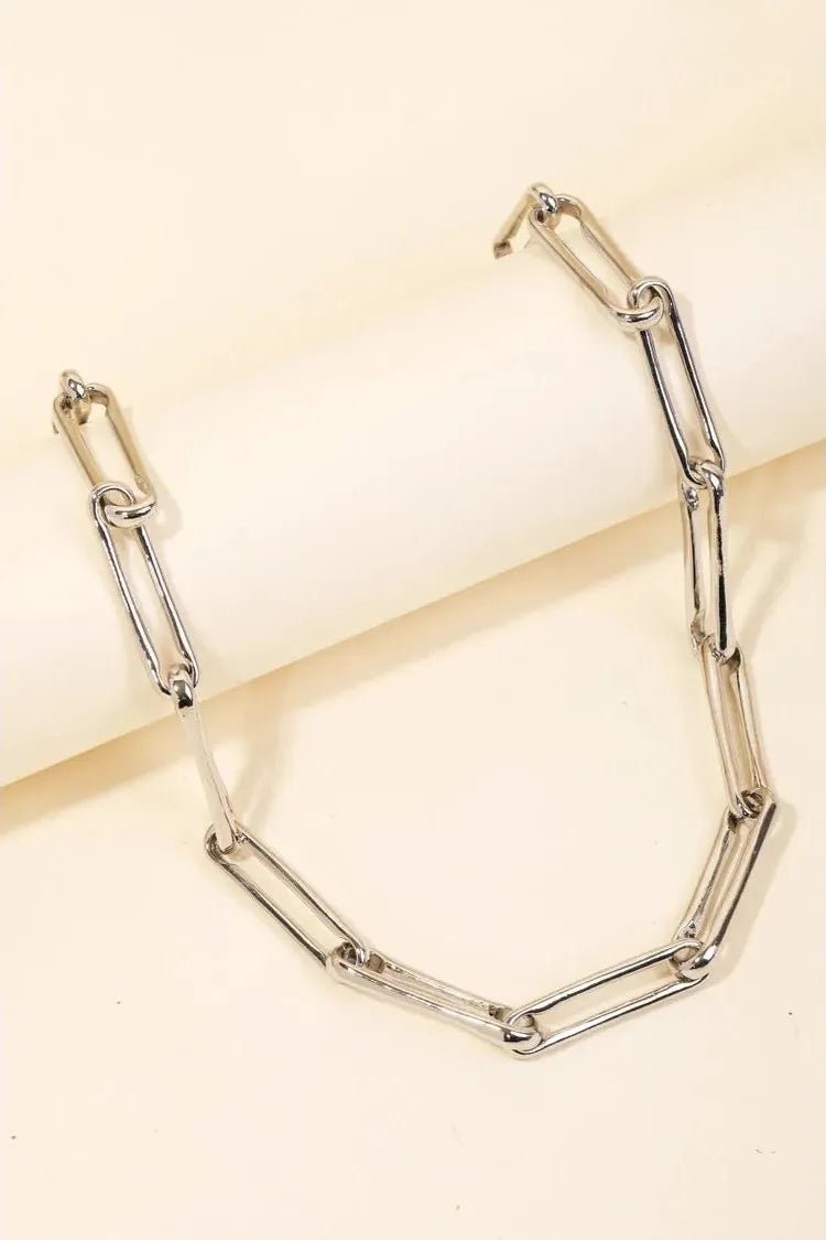 Gold Oval Chain Link Necklace | Swank Boutique