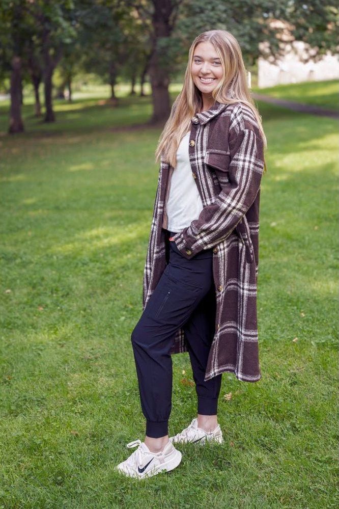 Chocolate Plaid Jacket | Swank Boutique