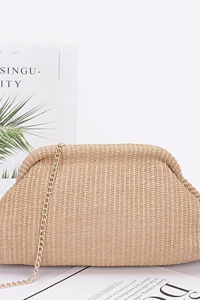 Khaki Clutch Bag | Swank Boutique