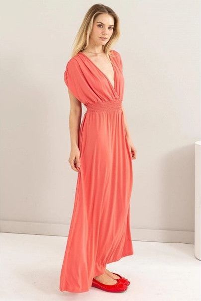 Spiced Coral Knit Midi Dress | Swank Boutique