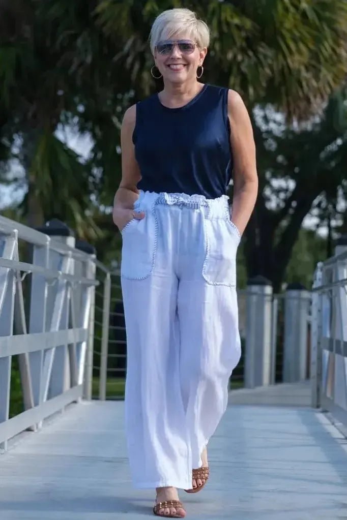 Cordelia White Sailor Pant | Swank Boutique