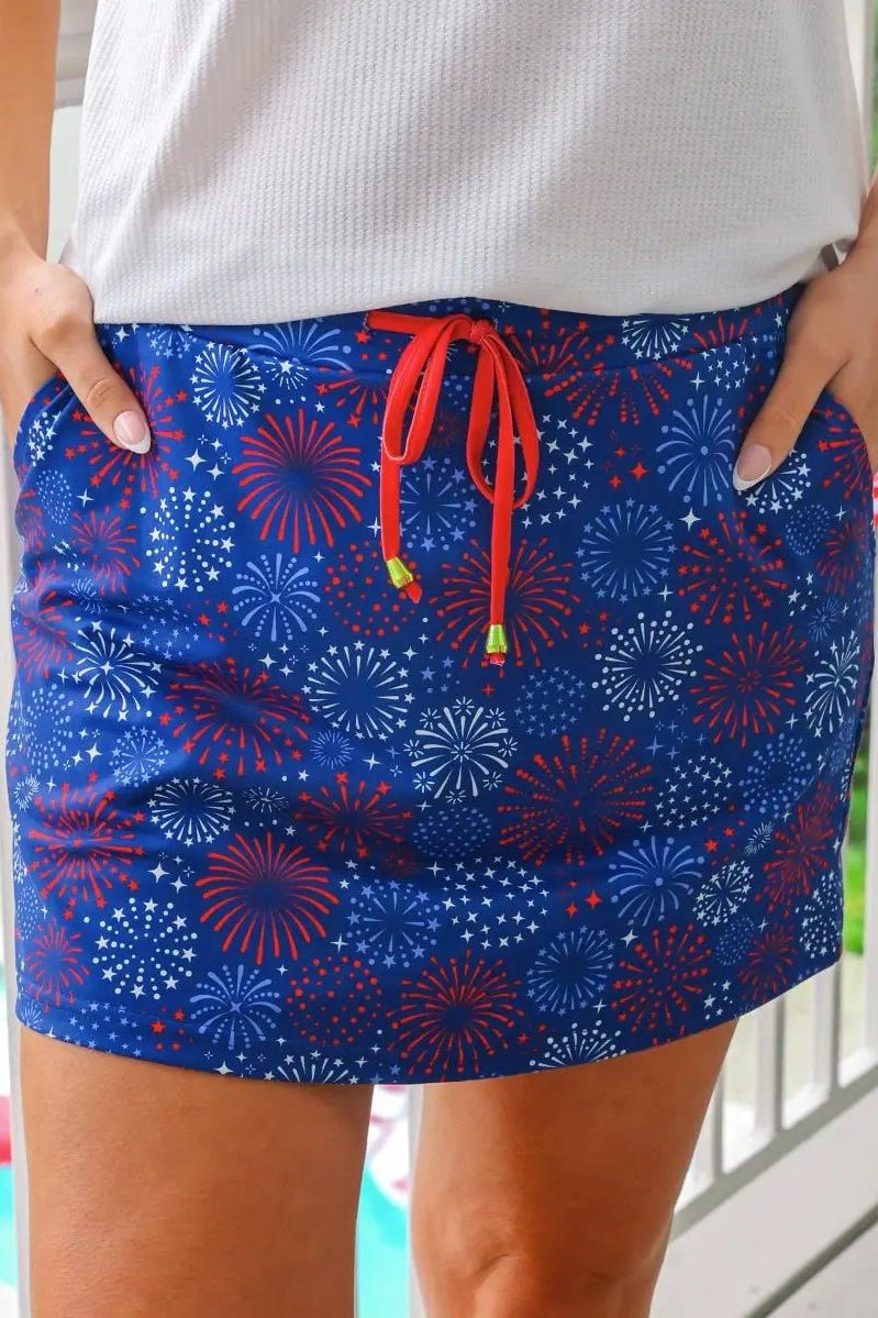 Red, White & Boom Skort | Swank Boutique