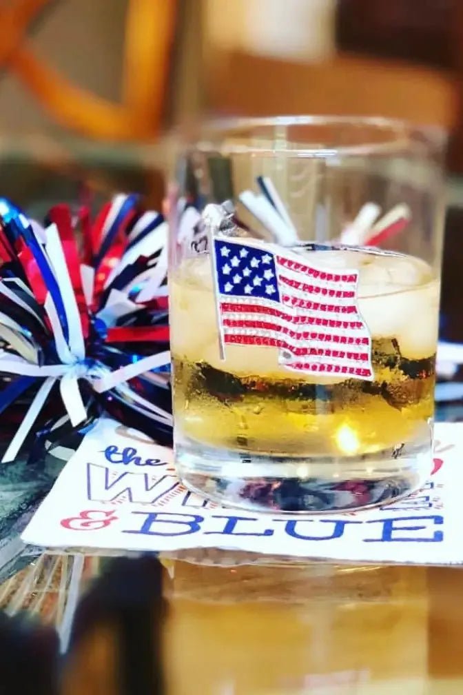 American Flag Jeweled Glass | Swank Boutique