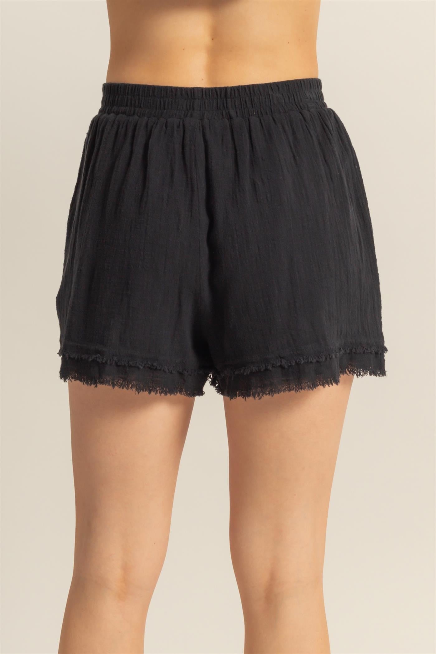Frayed Hem Shorts