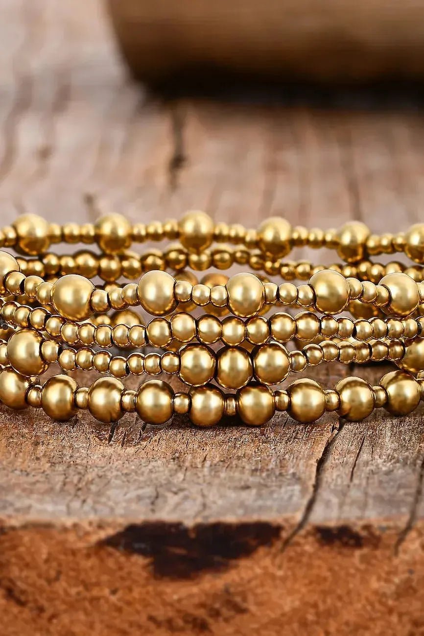 Golden Demure Bracelet Set | Swank Boutique