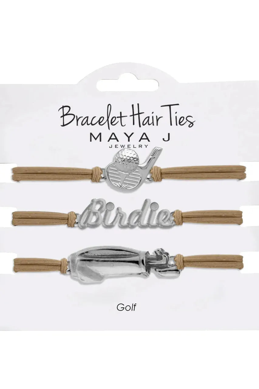 Silver Golf Bracelet/Hair Tie