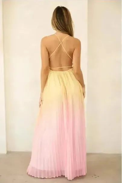 Holly Pleated Maxi Dress | Swank Boutique