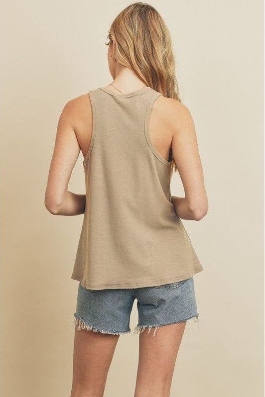 Copy of Maya High Neck Flare Tank - Lavender | Swank Boutique