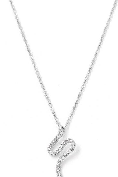 Rhinestone Snake Pendant Necklace | Swank Boutique
