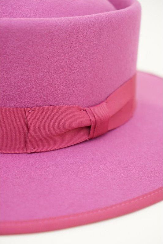 Dahlia Pink Gambler Hat | Swank Boutique