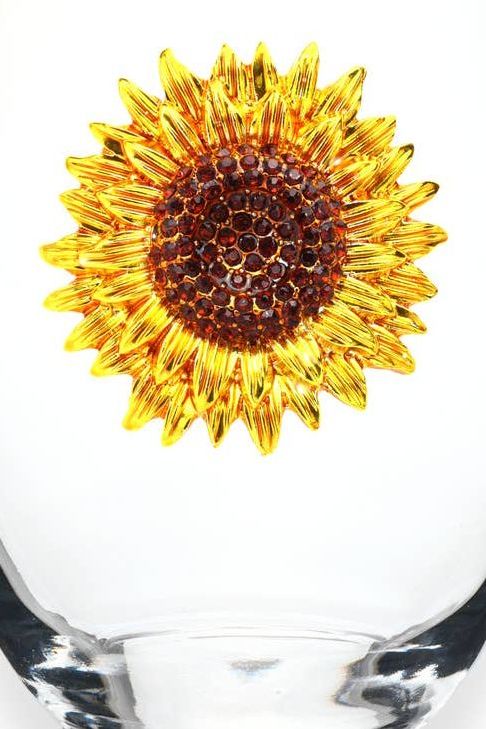 The Sunflower Wine Glass | Swank Boutique