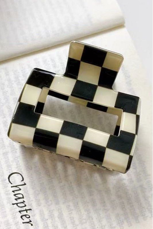 Checkered Hair Clip | Swank Boutique