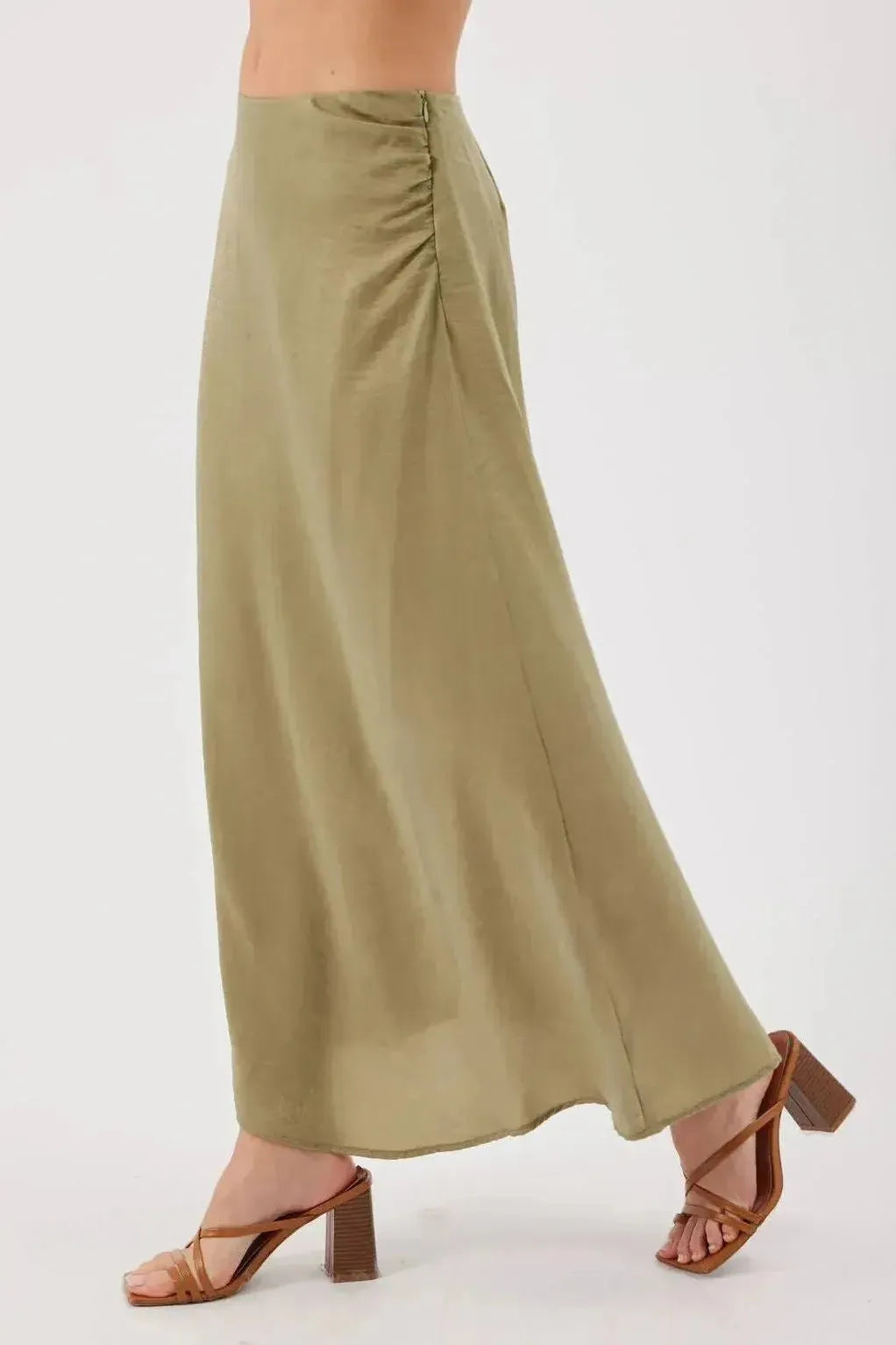 Jana Sage Midi Skirt | Swank Boutique
