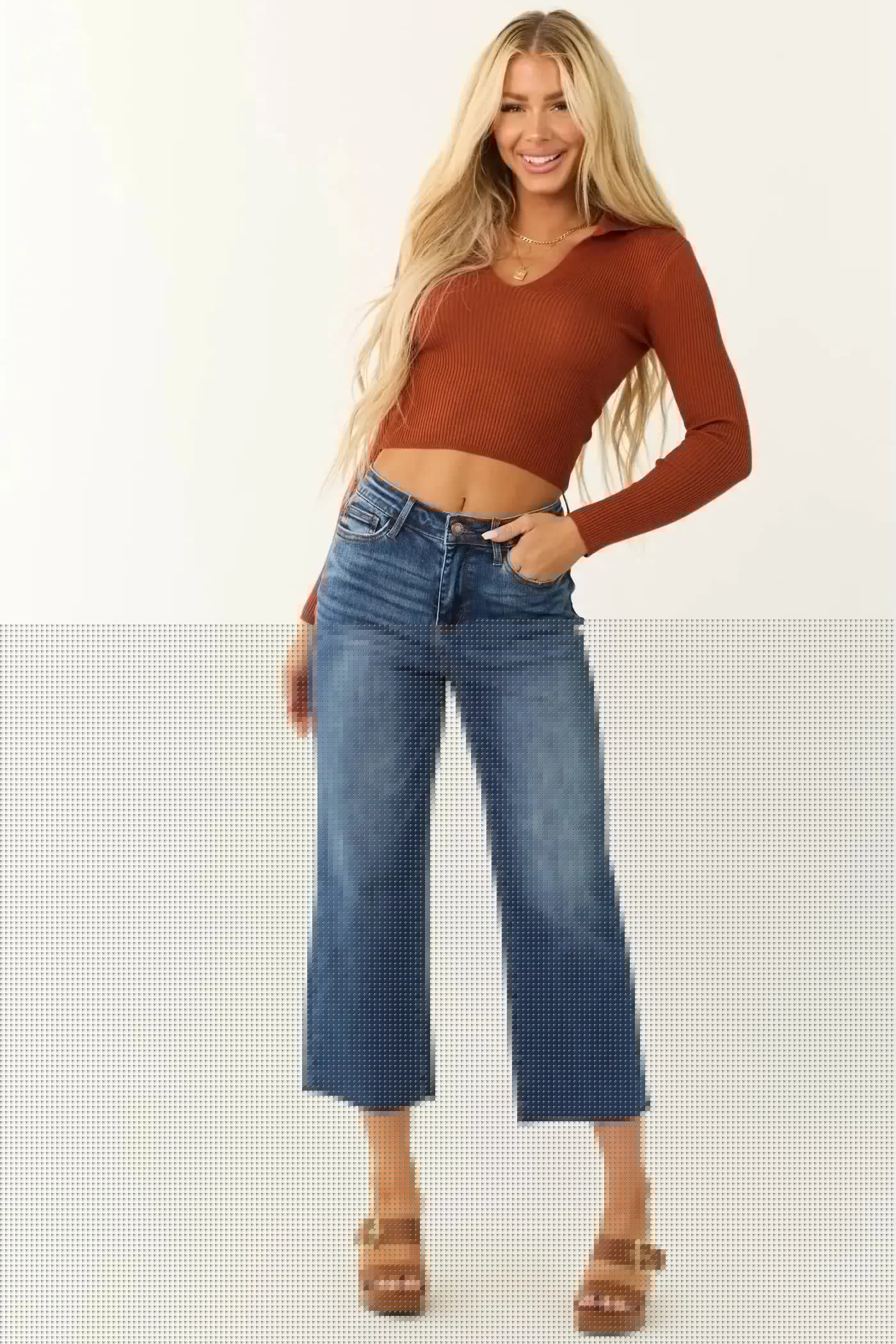High Waisted Crop Denim | Swank Boutique