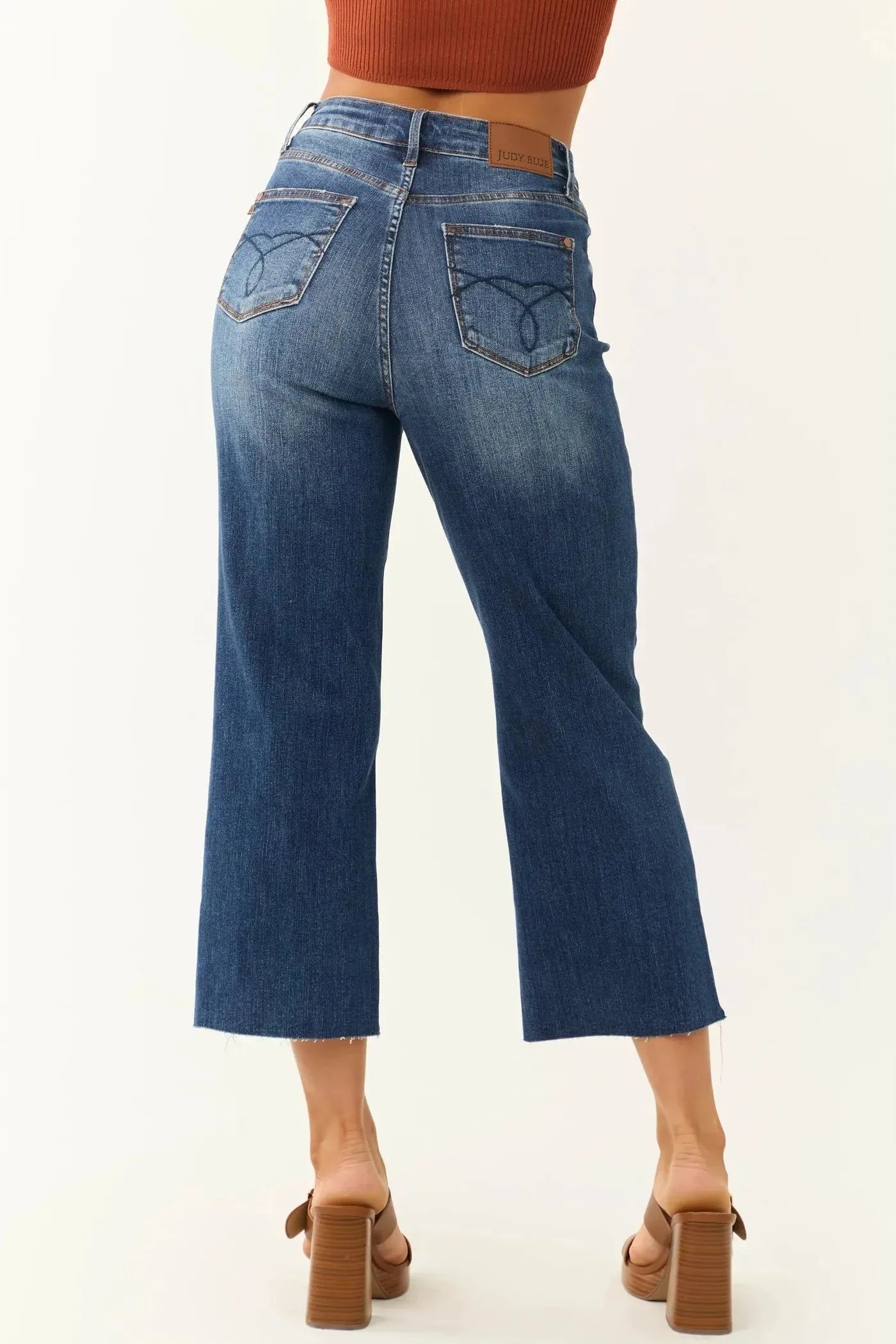 High Waisted Crop Denim | Swank Boutique