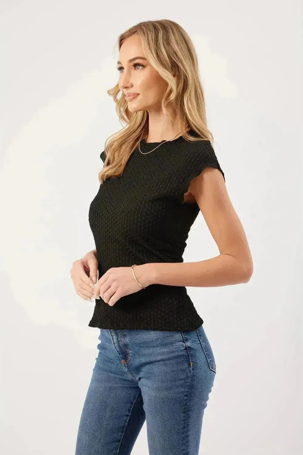 Joslynn Black Top | Swank Boutique