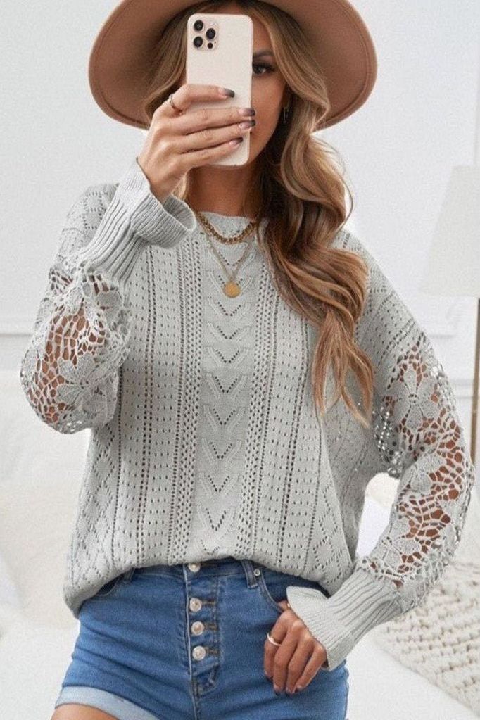 Lacey Knit Top | Swank Boutique