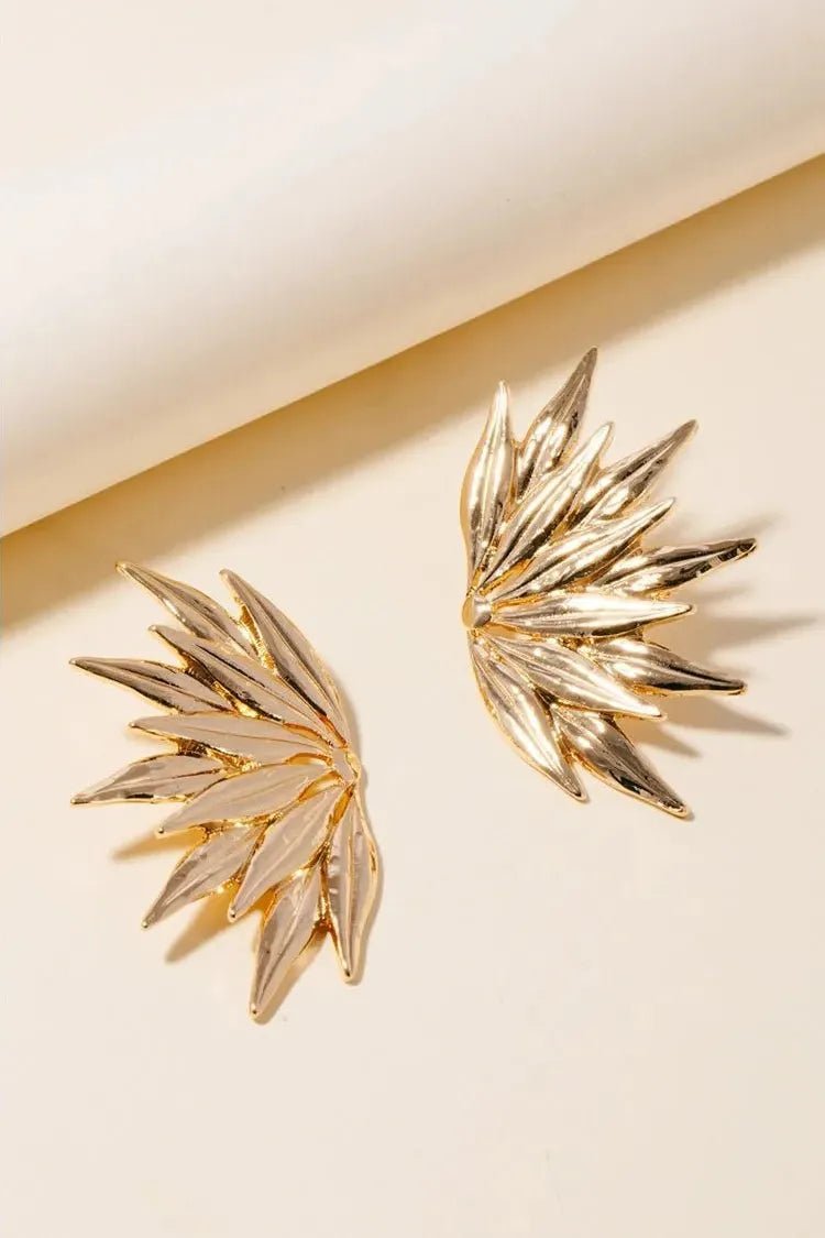 Gold Leaf Earrings | Swank Boutique