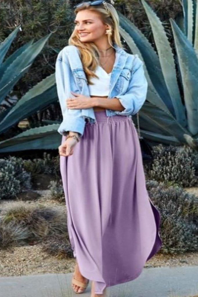 Allegra Maxi Lilac Skirt | Swank Boutique