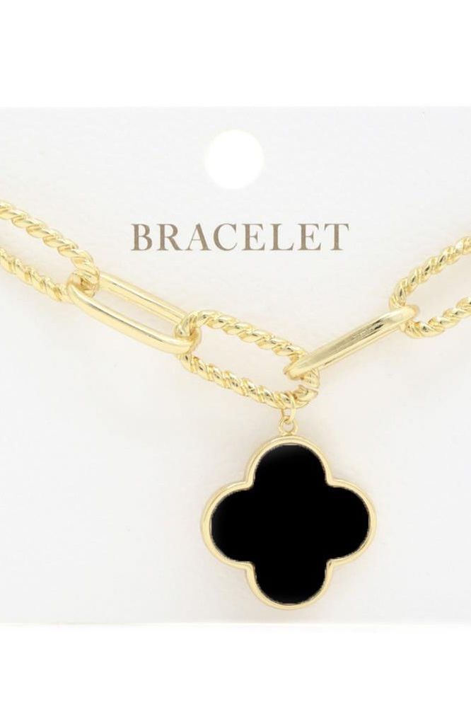 Copy of Pearl Beaded Oval Link Bracelet | Swank Boutique