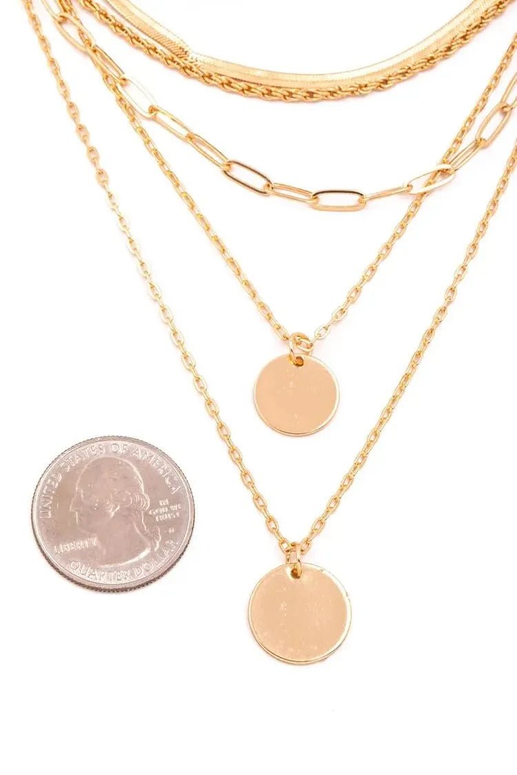 Disc Pendant Necklace | Swank Boutique