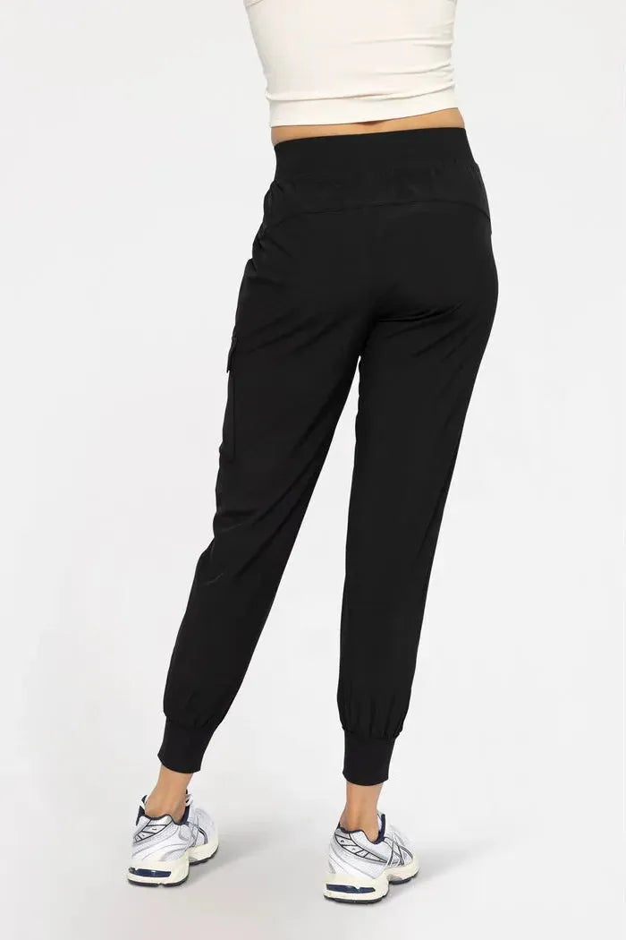Nicole High-Waisted Joggers - Black | Swank Boutique